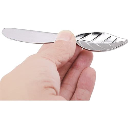 Leafbread Handle Master Butter Knife Dessert Jam Spreader Cheese Tool Stainless Steel Silver Plate Vintage Tool Gift