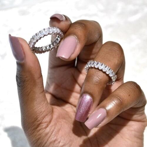 Band Diamond rings 925 Sterling SILVER PAVE FULL Oval cut Created Diamond ENGAGEMENT WEDDING Ring for Women Men JEWELRY