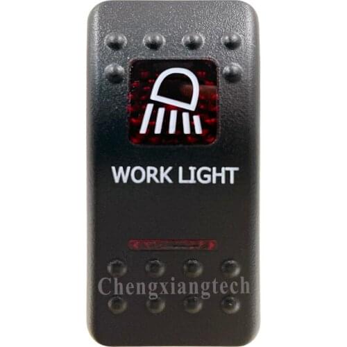 Printed Red Switch Cap - WORK LIGHT - for Carling Arb Led Light Car Boat Rocker Switch 12v 24v, Cover Only ! No Switch Base