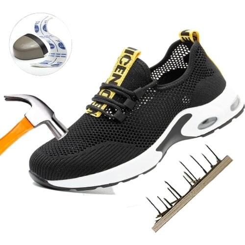 TOSAFZXY Indestructible Work Shoes for Men Women Lightweight Puncture Proof Breathable Working Shoes