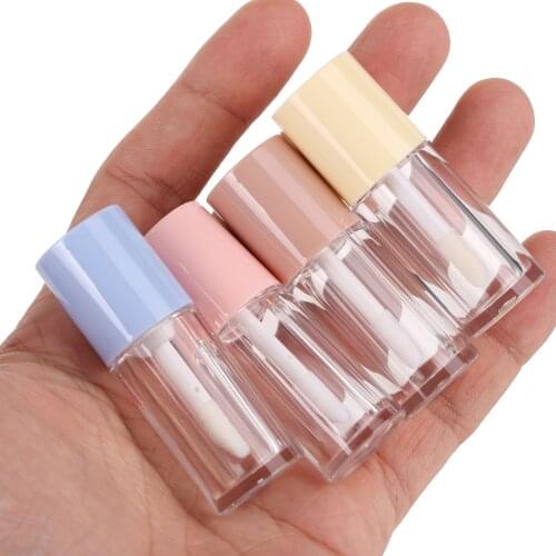 2ml Empty Lip Gloss Tube Diy Plastic Elegant Transparent Bottle Liquid Lipstick Container Round Lipgloss Lip Balm Bottles