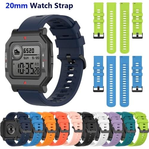 20mm Silicone Bands Straps for Amazfit Bip/ Bip Lite/ Bip U/ Bip S Amazfit GTS/GTS 2 Amazfit GTR 42mm NEO Smartwatch Watchband
