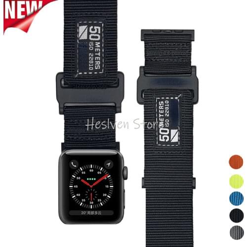 Nylon strap for Apple Watch Band 6/5/4/3/SE fashion Sport Leather Bracelet 42mm 44mm 38mm 40mm Strap For iwatch Series watchband