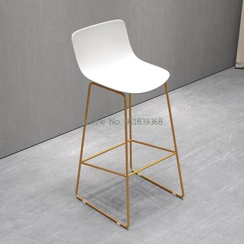 North European Iron Bar Chair High Footed Bar Chair Front Desk Chair Bar Stool Modern Simple Back Bar Chair