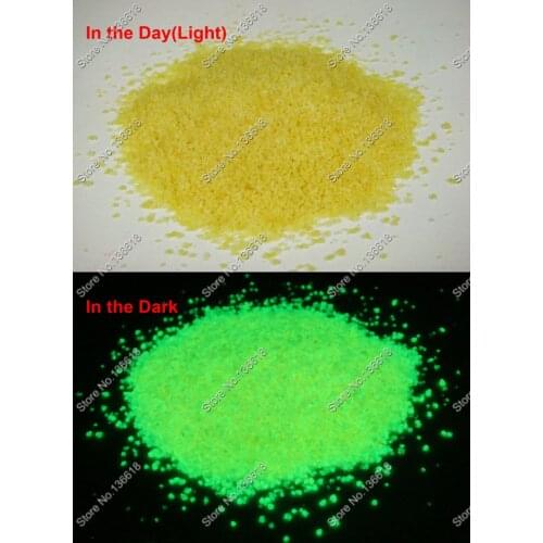 Luminous Yellow Color Super Bright Glowing in the Dark Noctilucent Sand Particles for DIY Wishing Bottle&Holiday Gifts