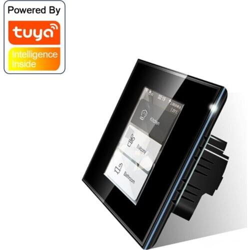 Tuya WiFi Smart Light Switch with Luxuray Glass Panel Touch Sensor Smart Wall Switch Voice Work with Alexa, Google Home