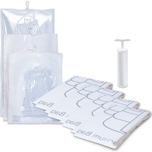 Vacuum Storage Bags For Clothes Pillows Bedding Blanket More Space Save Compression With Travel Hand Pump Triple Seal Zipper