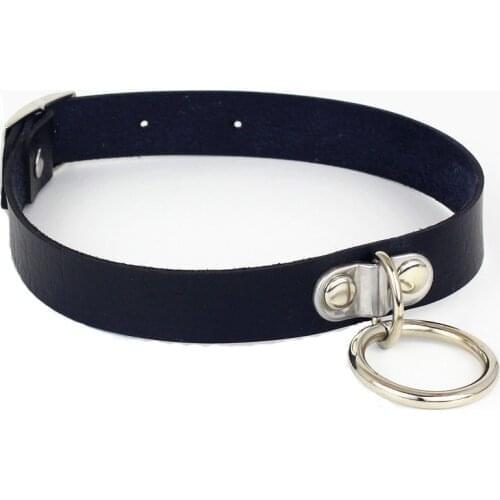 2019 New Fashion Sexy Punk Gothic PU Leather Choker Necklace Charm Round Collar Necklaces Pendant Women Jewelry Hot