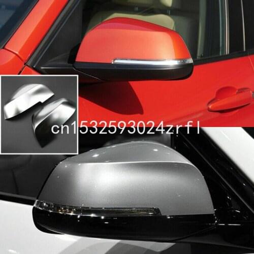 2pcs ABS Chrome Side View Mirrors Replacement Caps Cover Fit For BMW X1 2013-16