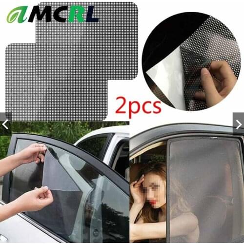 2PCS Car Side Window Sunshade Sunscreen Stickers UV Protection Reusable Electrostatic Self-Adhesive Vehicle Windshield Film