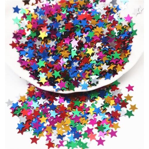 3mm 4mm Paillettes Pvc Five-point Star Loose Nail Sequin for Nail Art Craft Wedding Decor Confetti Women Sewing Accessories 10g