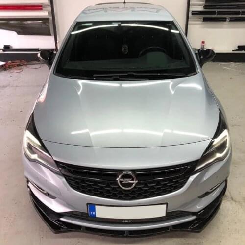 Opel Astra K Front Bumper Lip Attachment Gloss Black 3 Pcs