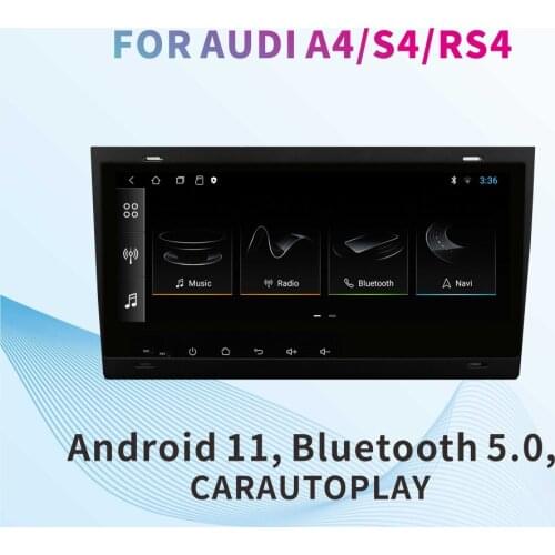 WINHONGTEK 8.8inch 2+96G Android 11 Car Radio GPS Navigation WiFi 2 Din CarPlay Multimedia Player for Audi A4/S4/RS4 2000-2012