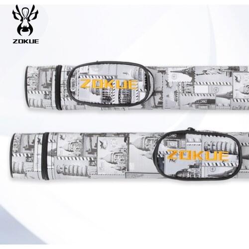 ZOKUE Billiard Cue Case 2 Holes Cue Case 90cm PU Material Fit 160cm Cue Carrying Bag Waterproof Billiard Bag