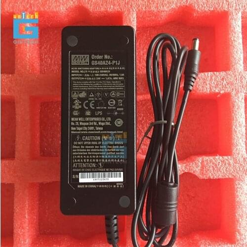 GS40A24-P1J 40W 24V 1.67A AC-DC Single Output Desktop