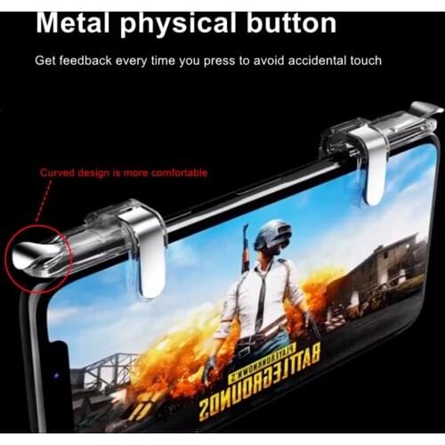 K03 PUBG Controller Game Gamepad Joystick L1 R1 Free Fire Shooting Key Aim Button Trigger Gamepad For iPhone Android Mobile Phon