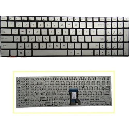 SSEA New US Keyboard For ASUS UX501 UX501JW UX501VM N501 N501J laptop silver Keyboard no frame