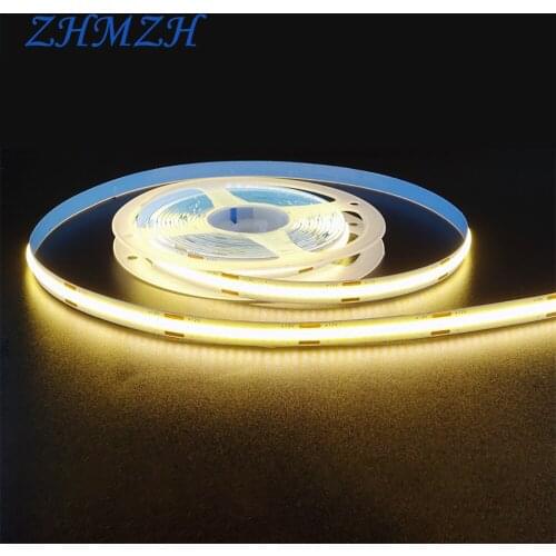 5M DC12V COB Lamp Strip With Soft Light Bar 12W Flexible Soft Light Green Red White Blue LED Light Strip Low Voltage COB Light