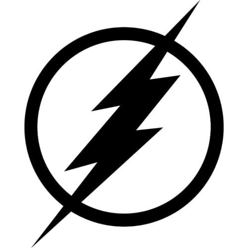 Fashion interesting lightning simple unique logo car sticker and decal decoration waterproof warning sign PVC 18cm * 14cm