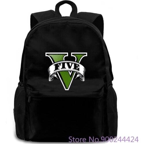God better Mens GTA V Grand Theft Auto Five Logo Printed Mens Fashion Men backpack