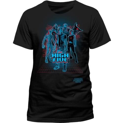 Official Ready Player One - The High Five Print Black T-Shirt (New) Cool Casual Pride T Shirt Men Unisex Fashion Tshirt