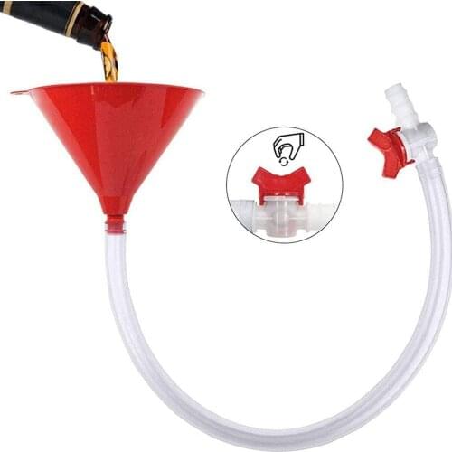 Plastic Filling Beer Breathing Tube Funnel Wine Liquid Tube Hose Tool Single Nozzle Single Tube Valve Holiday Party Supplies