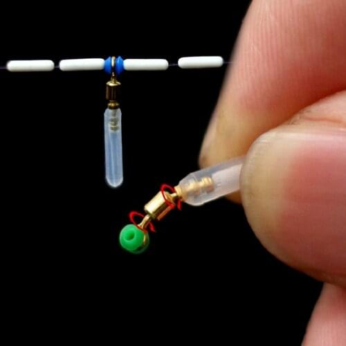 6pcs Fishing supplies Silicone Fishing Floats Rotation Float Tube Fishing Accessories Copper Head Float Rest Float Anti Knot