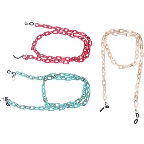 Adjustable Mask Holder Rope Acrylic Mask Chains Women Anti Slip Eyewears Sunglasses Glasses Ribbon Clip Neck Strap Lanyard