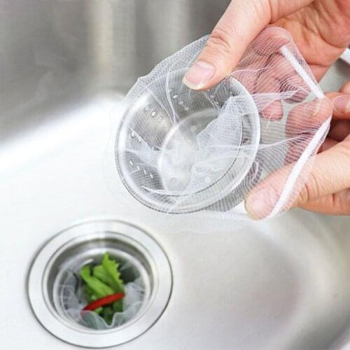 Kitchen Filter Bag Sink Strainer Garbage Pouch Mesh Anti-Clog Bags Trash Strainer Hair Trash Tools Shower Drain Sieve Net Bags