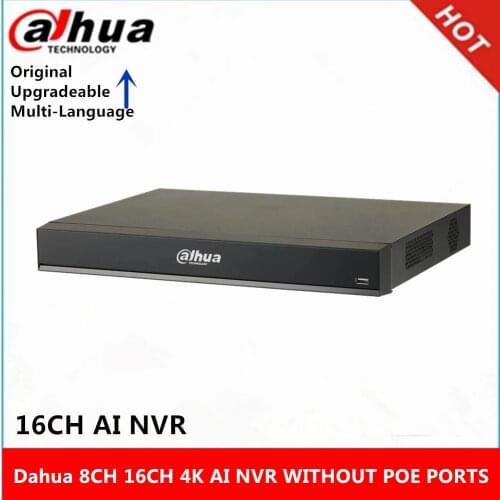Dahua NVR2208-I 8CH NVR2216-I 16Ch WizSense Network Video Recorder without poe ports max support 12MP Resolution 4K AI NVR
