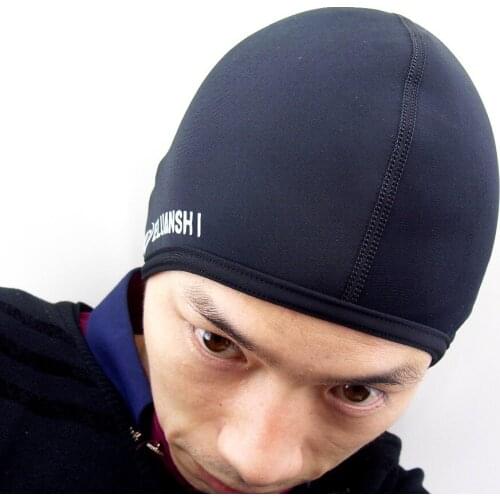 ELUANSHI cycling cap bicycle bandana hat bike headscarf biker sports Warm and breathable black super elastic L Wool Cotton