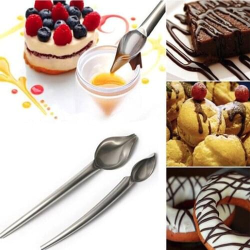 Chef Decoration Spoon Decor Food Draw Tool Sauce Painting Pencil Plate Dessert Bakeware Cake Gastronomy Coffee Drawing Spoon