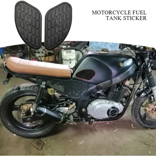 Universal Retro Motorcycle Cafe Racer Gas Fuel Tank Rubber Sticker Protector Knee Tank Pad Grip Decal Decorations New For Honda