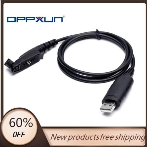 OPPXUN USB Programming Cable Accessories For Motorola GP328Plus GP338Plus GP644 GP688 GP344 GP388 EX500 EX560 XL Two-Way Radio