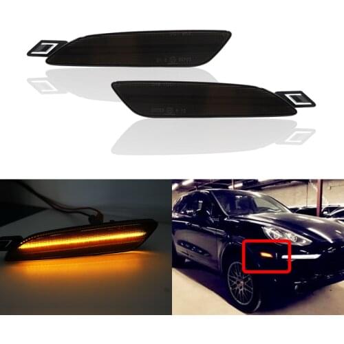 Replace OEM 7P5.945.127 & 7P5.945.128 CANbus Smoke Led Side Marker Lights For Porsche Cayenne 958 Gen 2015-2019 Car-Styling