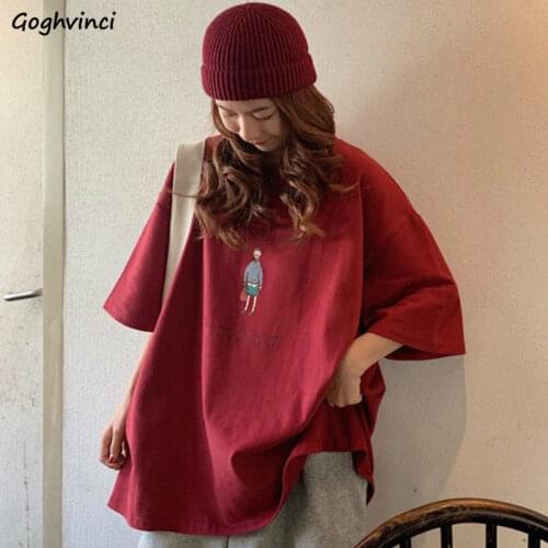 T-shirts Women Loose All-match Oversize BF Korean Style Hipster Couples Printed Summer New Chic Trendy Student Tee Top Daily Hot