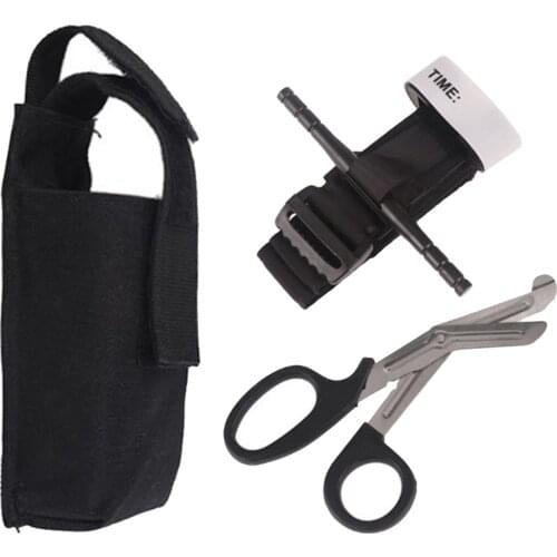Tourniquet Strap Combat First Aid Trauma Shear Molle Pouch Kit Emergency