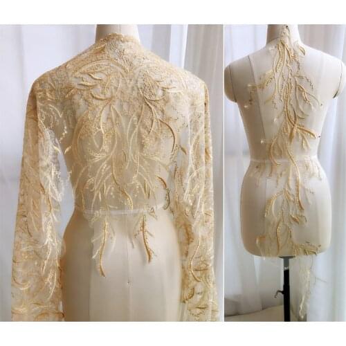 Golden Silver Lace Flower Wedding Lace Accessories Jewelry Fabric Decoration RS2153