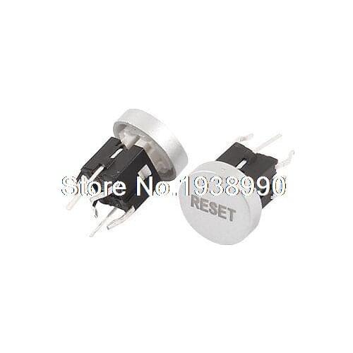 2pcs Blue LED Light Reset Control Momentary Tactile Push Button Switch 10 x 9mm