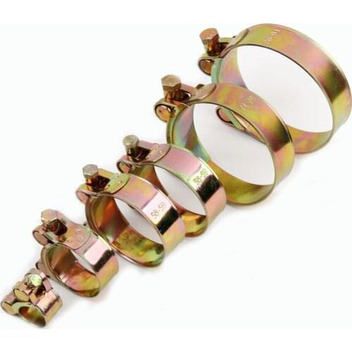 2x Heavy Duty Hose Clamp Screw Band Gear Swivel Clip Torque Strengthen Extended 52-103mm Tube Pipe Bracket Zinc Coating Steel