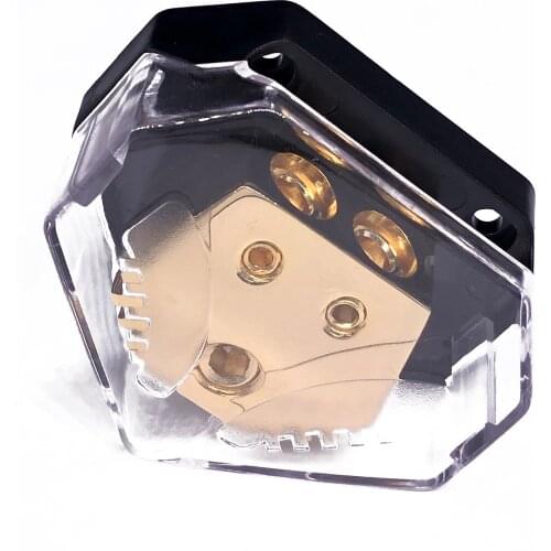 2Way Solar Electronics Car Audio Amp Power/Ground Cable Splitter wire Distribution Block