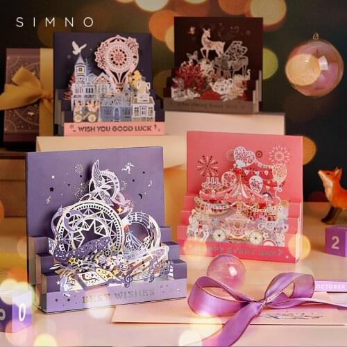 Cute cartoon kawaii postcard birthday party greeting card message greeting card birthday gift greeting card