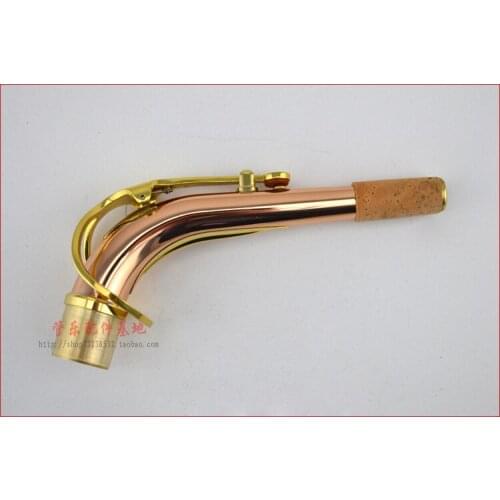 Saxophone Instrument Accessories Alto Saxophone Bend Neck High Quality Phosphor Bronze Gold Lacquer Free Shipping 24.5mm