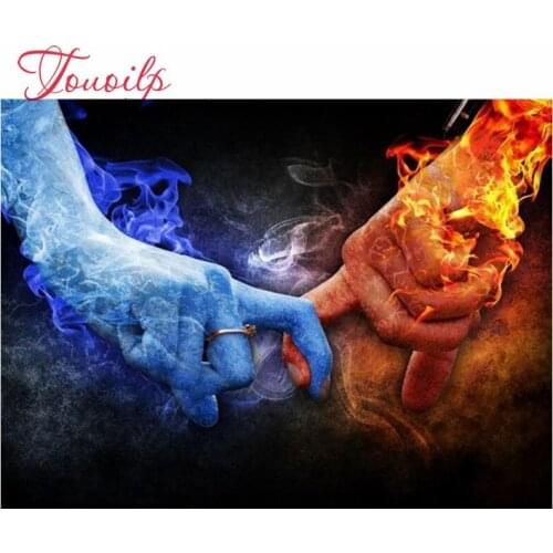 5D diamond embroidery diy diamond Painting Ice-Fire Hands Holding Diamond mosaic Christmas gift diamond picture home decor