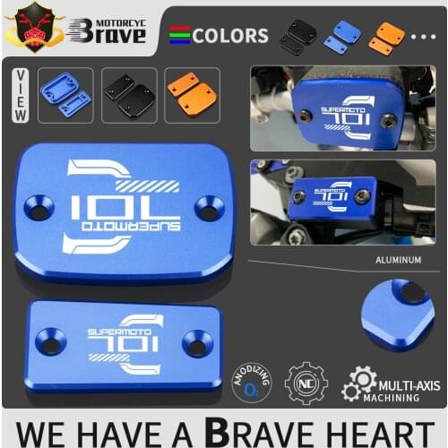 For 701 supermoto 2016 2017 2018 2019 2020 2021 Motorcycle Aluminum Front Brake Reservoir Fluid Tank Cover Accessories