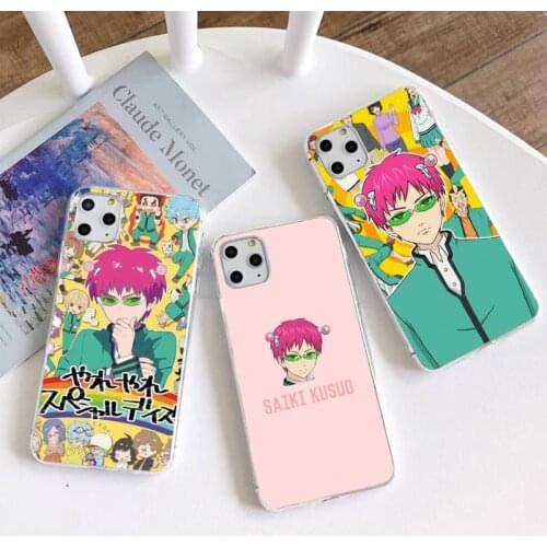 Anime Saiki Kusuo Phone Case for iphone 12 pro max 11 pro XS MAX 8 7 6 6S Plus X 5S SE 2020 XR cover