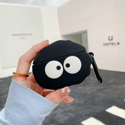 For Beats Studio Buds Earphone Case Cute Coal Elves Cartoon Earphones Cover For Beats Studio Buds Soft Silicone Shell with Hook