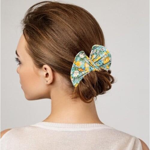 Deft Bun for Hair Comfortable Fashion Hair Bands Print Hairpin Soft Materials For Daily Wear Sports Going Out Beach Teams