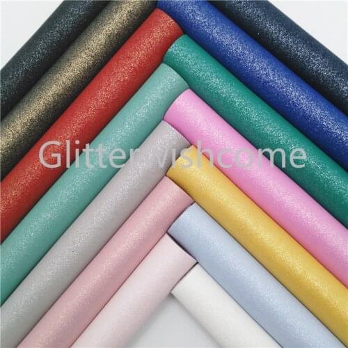 Glitterwishcome 21X29CM A4 Size Fairy Dust Micro Glitter Leather, Sparkle Faux Leather Fabric, Synthetic Leather for Bows,GM489A