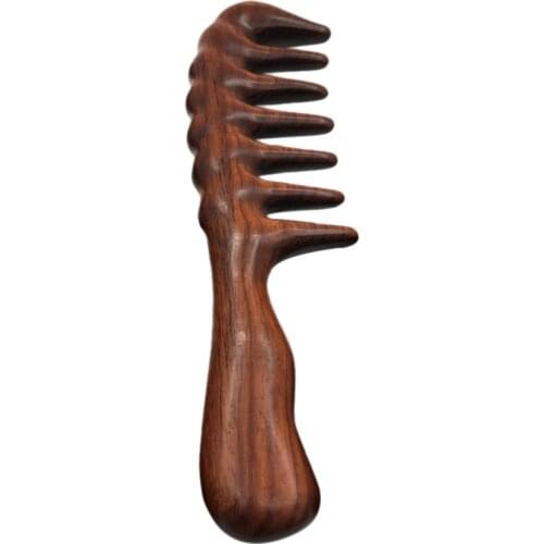 Sandalwood Hair Combs Wide Tooth Comb Anti-Static Massager Comb Styling Comb